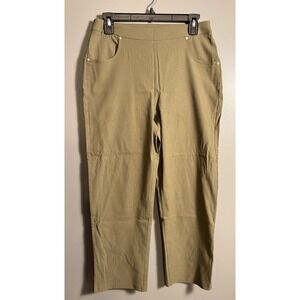 Hue Everyday Stretch Pull‎ On Capri Size M Burnt Olive